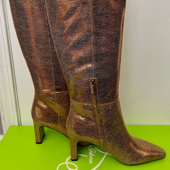 SAM EDELMAN SYLVIA WIDE CALF KNEE BOOT (DEEP GOLD)-10M - Picture 4 of 8